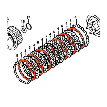 Service Moto Pieces|Embrayage - Disques lisse "A" - (x1) - CX500, GL1100|Mecanisne - ressort - roulement|23,50 €