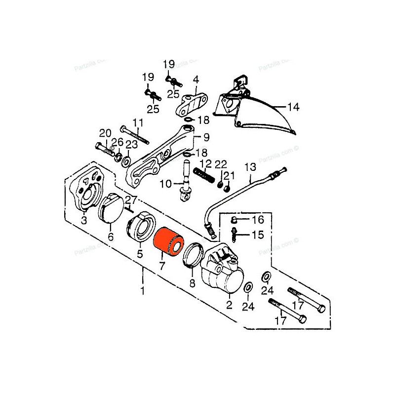 Service Moto Pieces|Frein - Etrier - Piston - ø 38.10 mm - CB250, CB350, CB360, ..., CB500, CB550...|Piston Frein|41,00 €