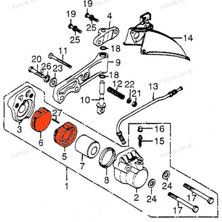 Service Moto Pieces|Frein - Jeu de Plaquettes - EBC - FA-013V - Metal fritté.- CB250, CB350, CB360, CB400, CB500, CB550 .|Plaquette|46,90 €