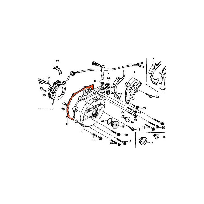 Service Moto Pieces|Moteur - Alternateur - Joint de carter - XL600, XR600|Moteur|13,55 €