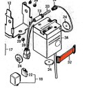 Batterie - Sangle - XL125K - 90mm