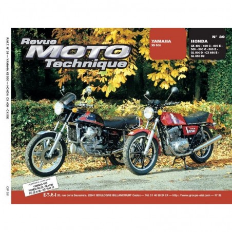 Service Moto Pieces|RTM - N° 39 - XS500 - CX400/CX500/CX650 - GL500/GL650 - Revue Technique moto|Version Papier|39,00 €