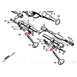 Moteur - soupape - Guide - joint - (x1) - CB450K - CB500T