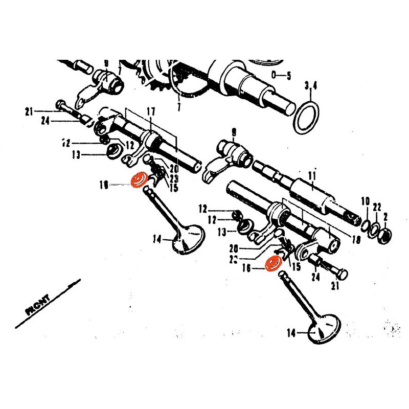 Service Moto Pieces|Moteur - Joint pour Guide de Soupape - (x1) - CB450K - CB500T|Culasse - Soupape|11,80 €