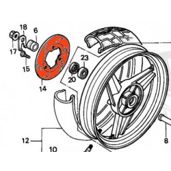 Frein - Disque - Arriere - CBR400, CBR600, ..., NSR400, 