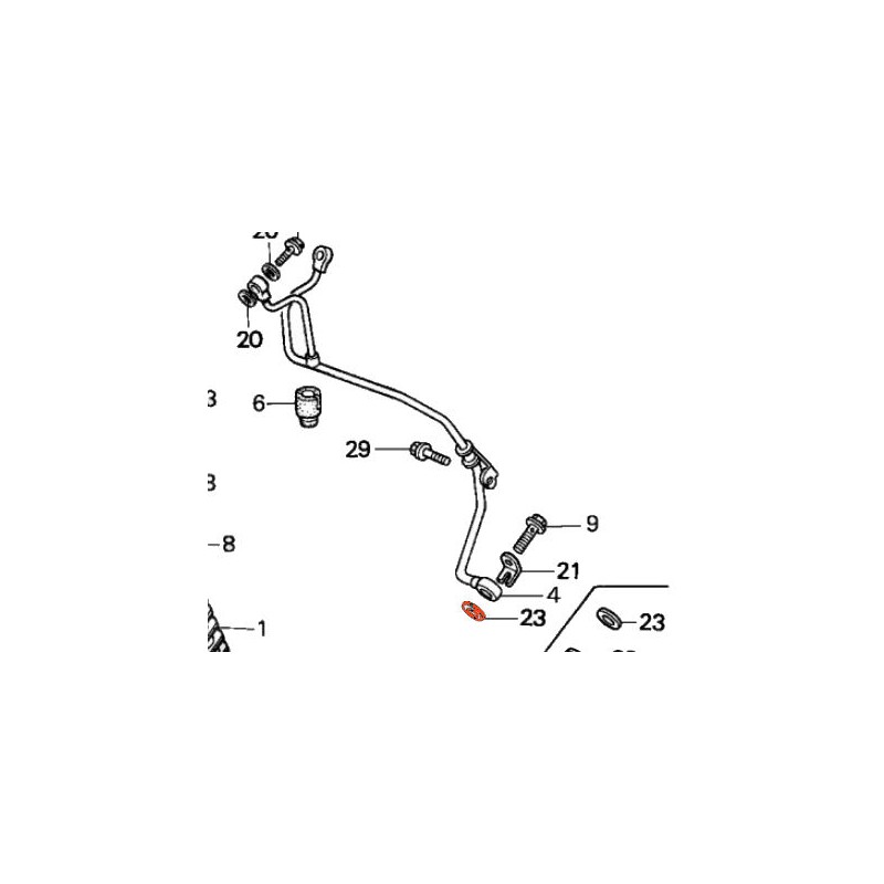 Service Moto Pieces|Moteur - Circuit d'huile -  rondelle joint - cuivre ø 10mm - (X1) - 90410-HC4-000|Culasse - Soupape|2,40 €