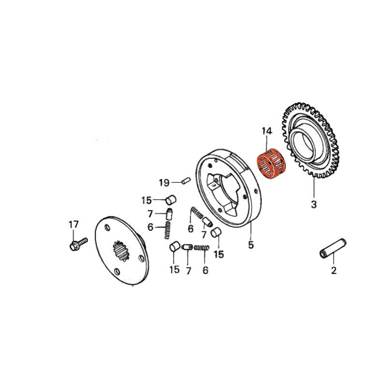 Moteur Roue Libre Roulement Aiguille