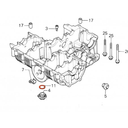 Service Moto Pieces|Moteur - bouchon - Joint torique - ø 30.80 x3.00 mm (x1) - 91301-001-020|Joint Torique|1,90 €