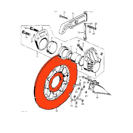 Service Moto Pieces|Frein - Disque - CB450K3-K4 - CB750K Four - 45120-392-000 - 45120-341-000|Disque de frein|250,00 €