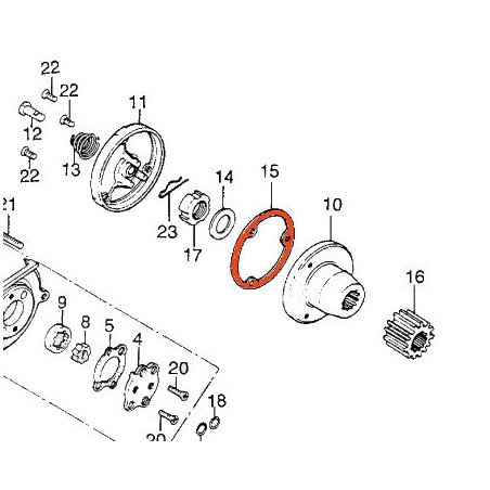 Service Moto Pieces|Moteur, Joint de Pompe a huile - CB125, XL125,..., XL185, XL200, .....|1978 - TL125 S|4,10 €