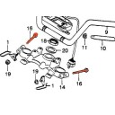 Fourche - Te Superieur - Te inferieur - Vis de fixation - M7 x54 mm