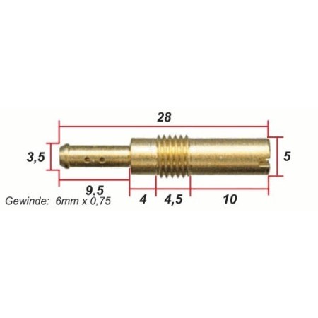 Keihin - ø 0.400 mm - RD N424-21- Jet de Gaz - Gicleur ralenti