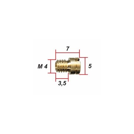 Service Moto Pieces|Gicleur - 99-101-116 - M4 x ø 0.80 - 396-14343-41|Gicleur a Visser - M4|3,51 €