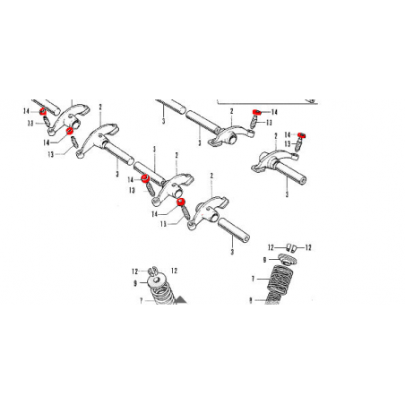 Service Moto Pieces|Moteur - Ecrou de reglage Culbuteur - M6 (x1)|Culasse - Soupape|2,30 €