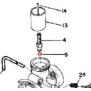 Carburateur - joint de puit d'aiguille - ø 3.00 x1.70 mm - 214-14147-00 