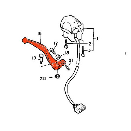 Service Moto Pieces|Levier - Frein - 31A-83922-00 - Noir|1984 - XJ900|30,50 €