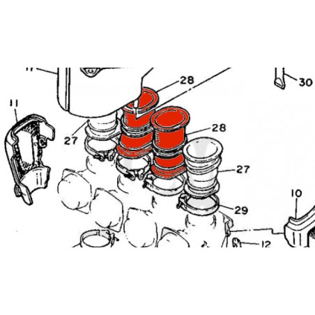 Service Moto Pieces|Filtre a air - manchon de raccordement au carburateur - 2AK14-454-00 |Filtre a Air|45,90 €