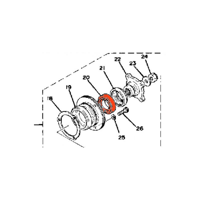 Service Moto Pieces|Transmission - centrale - Roulement - N°20|1980 - XS1100|110,40 €