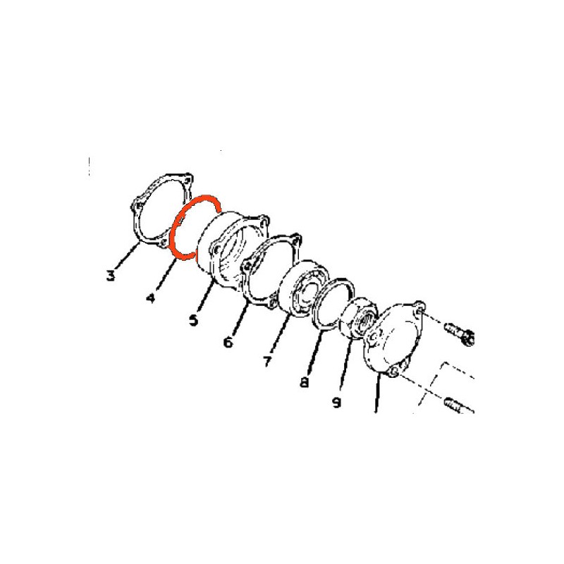 Service Moto Pieces|Transmission - centrale - Joint - N°4|1980 - XS1100|8,64 €