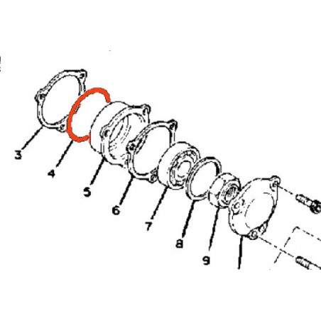 Service Moto Pieces|Transmission - centrale - Joint - N°4|1980 - XS1100|8,64 €