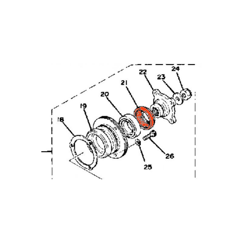 Service Moto Pieces|Transmission - centrale - Joint - N°21|1980 - XS1100|10,32 €