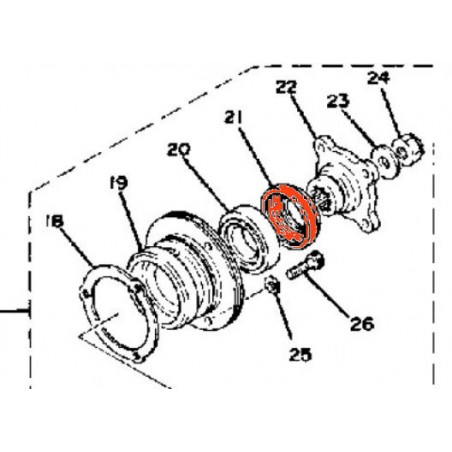 Service Moto Pieces|Transmission - centrale - Joint - N°21|1980 - XS1100|10,32 €