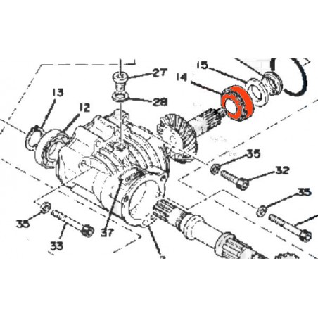 Service Moto Pieces|Transmission - Roulement - N°14 - 93332-00028|1980 - XS1100|92,00 €