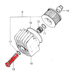 Filtre a huile - Vis - CB 400-...-1100 - Z400-...-750 - 