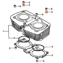 Moteur - Joint de goujon de cylindre - (x1) - CB400N/T - CM400