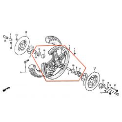 Service Moto Pieces|Roue Avant - Jante - complete avec roulement - CB750, CB900F - 1980|Roue - Avant|750,00 €