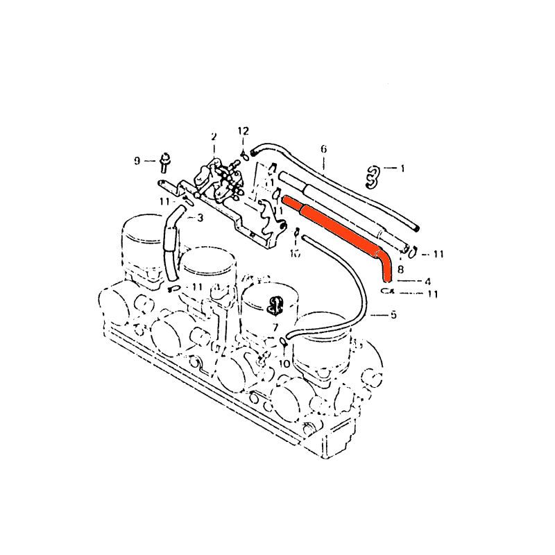 Service Moto Pieces|Robinet a depression - tuyau d'essence - ø7.3 x200 - Non Livrable|Robinet|10,80 €