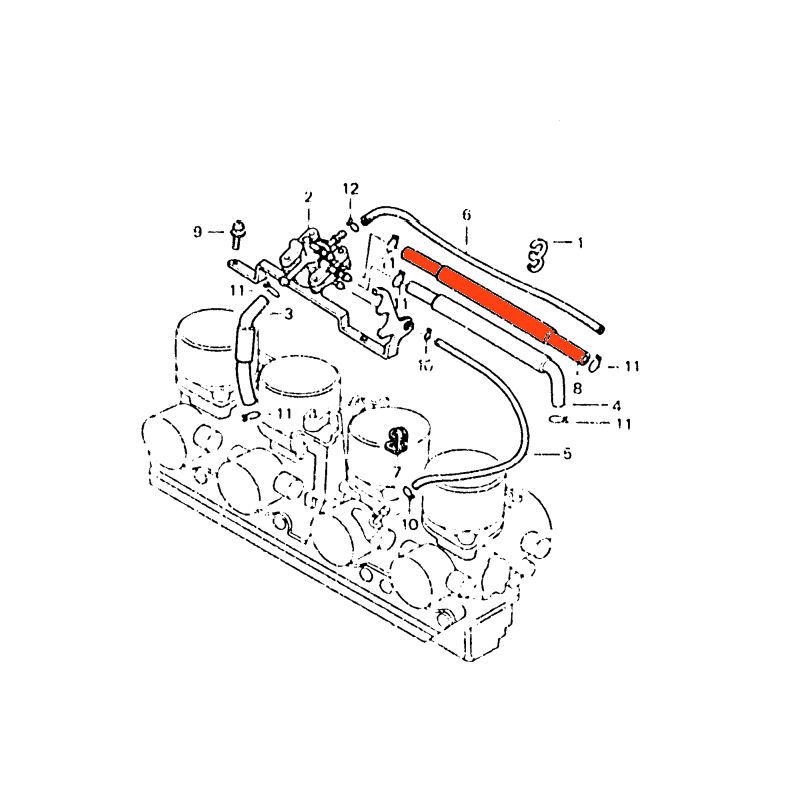 Service Moto Pieces|Robinet a depression - Tuyau comp. d'essence - ø7.3 x225|Robinet|9,90 €