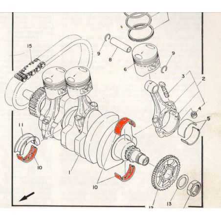 Service Moto Pieces|Moteur - Vilebrequin - 1/2 Coussinet - (x1) - Vert|Par Defaut|29,90 €