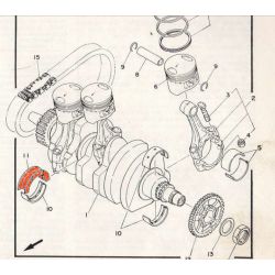 Moteur - Vilebrequin - 1/2 Coussinet - (x1) - Jaune