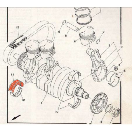 Service Moto Pieces|Moteur - Vilebrequin - 1/2 Coussinet - (x1) - Jaune|Par Defaut|29,90 €