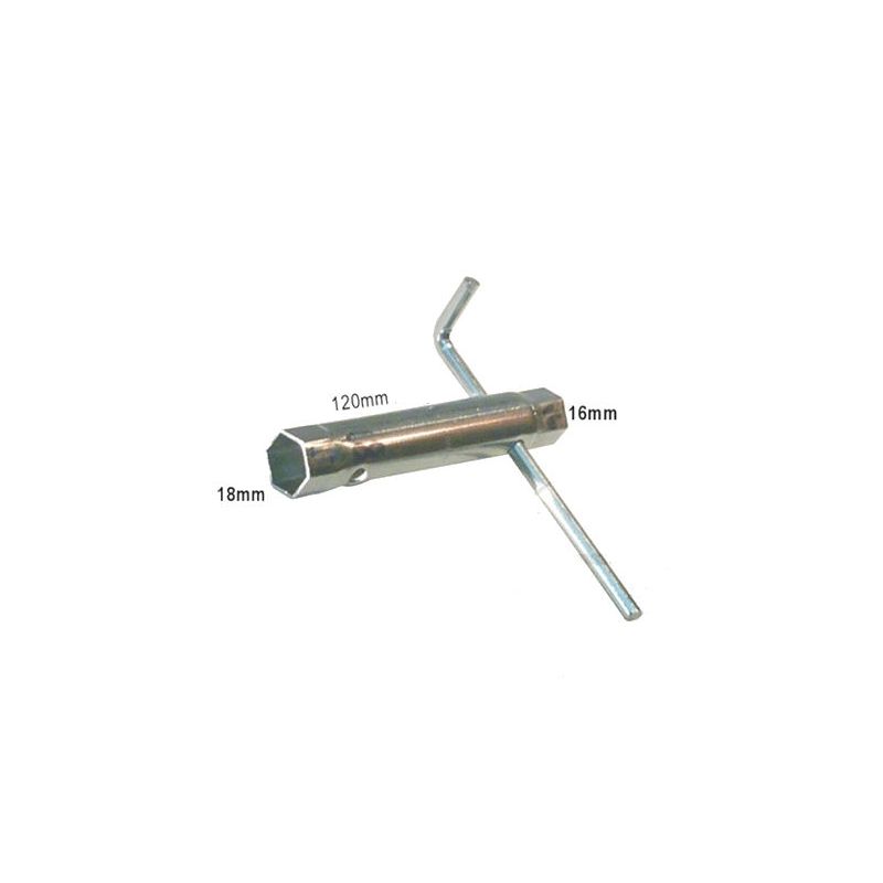 Service Moto Pieces|Bougie - clef a bougie - Hexa - 16/18mm - lg 120mm|Clef a bougie|10,20 €