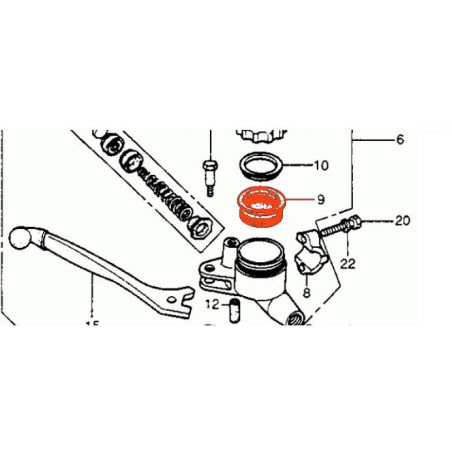 Service Moto Pieces|Frein - Maitre cylindre - (Avant/Arriere) - Membrane de reservoir - Bocal rond|Maitre cylindre Avant|9,90 €