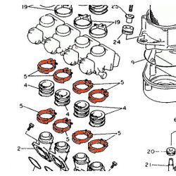 Filtre a air / Pipe admission - Collier - (x1) - 4BR13-575-00