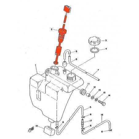 Service Moto Pieces|Reservoir - Huile - sonde de niveau assemblée -  1E7-85720-03|1977 - RD125 DX - (1E7)|68,00 €