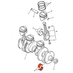 Moteur - Vilebrequin - 1/2 Coussinet - 2H7-11416-31-00