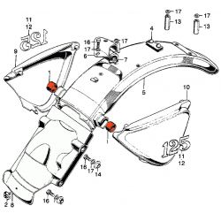 Garbe boue - silent-bloc - (x1) - SL125