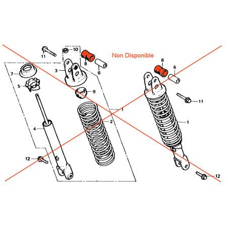 Service Moto Pieces|Amortisseur - silent bloc de fixation - |Amortisseur|6,10 €