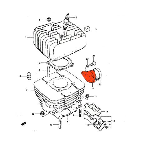 Service Moto Pieces|Pipe admission - TS125ER - 13110-48700|Pipe Admission|9,99 €