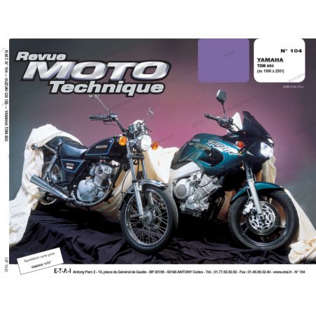 Service Moto Pieces|RTM - N° 104 - TDM850 - 1996-2001 - Version PDF - Revue Technique moto|Yamaha|10,00 €