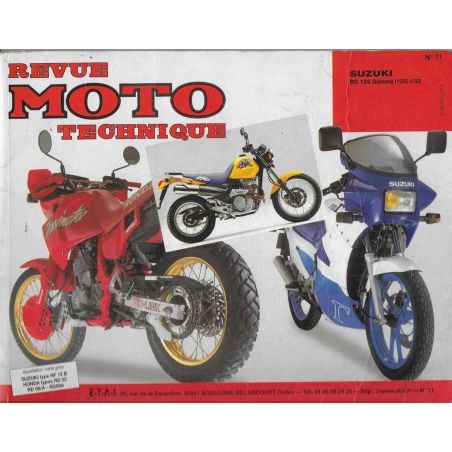 Service Moto Pieces|RTM - N° 71 - Suzuki RG125 (NF12..) - Version PDF - Revue Technique moto|Suzuki|10,00 €