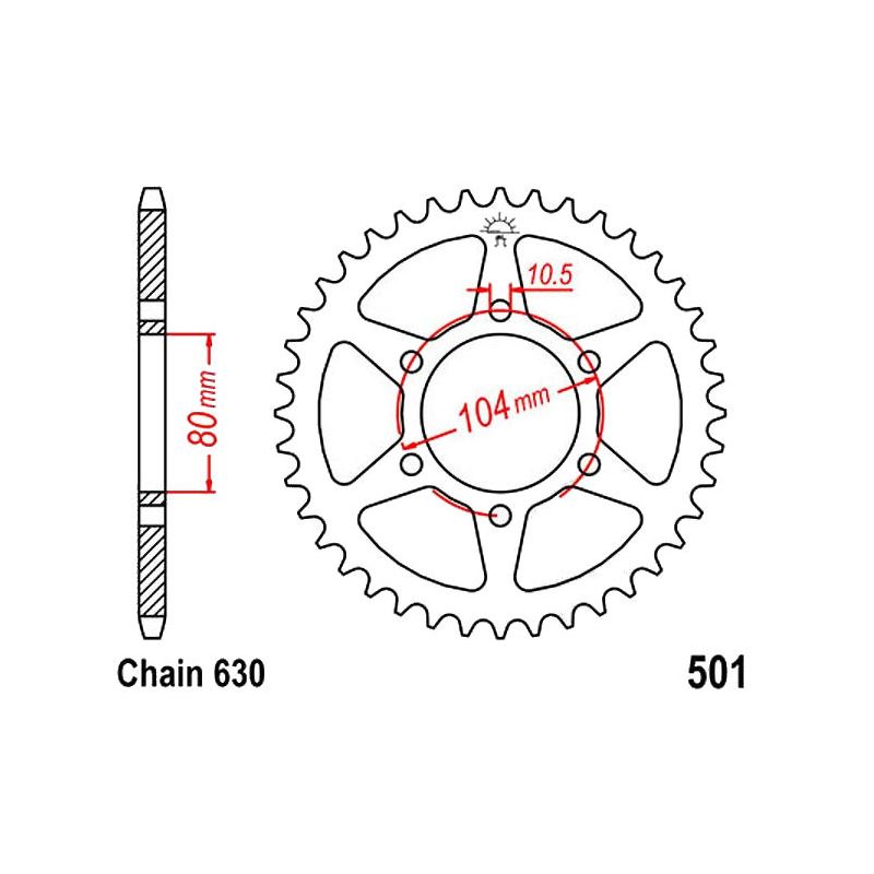 Service Moto Pieces|Transmission - Couronne - JTR 501 - 41 Dents|1983 - KZ1000 R2|42,30 €