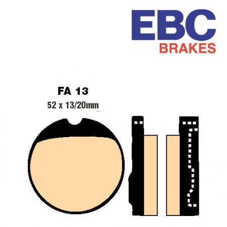 Frein - Jeu de Plaquettes - EBC - FA-013V - Metal fritté.- CB250, CB350, CB360, CB400, CB500, CB550 .