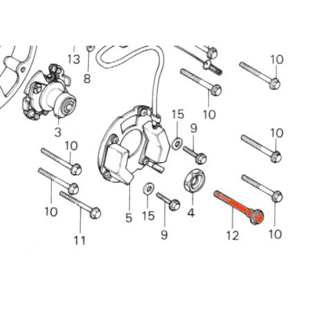 Service Moto Pieces|Allumage - Vis de serrage du doigt - CB750, CB900, CB1100|1979 - CB900 Fz|10,90 €