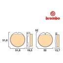 Frein - Jeu de Plaquettes - Brembo - 07HO0130 - CB250 - CB350 - CB360 - CB400 - CB500 - CB550