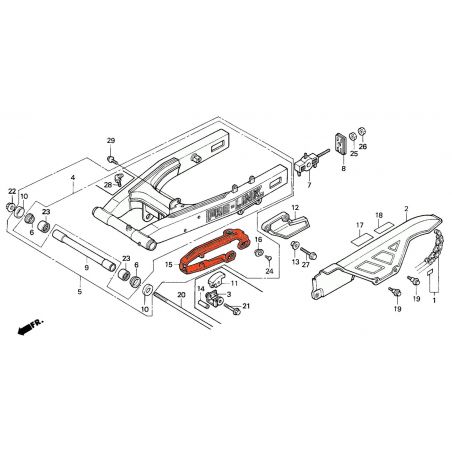 Service Moto Pieces|Bras oscillant  - Slider, Guide, protection de chaine - NX650|Chaine|54,01 €